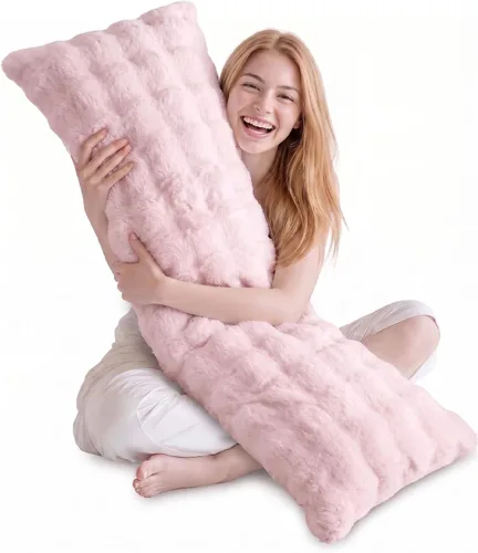 Vista 16 de DOWNCOOL Relleno de almohada de cuerpo completo de lujo con funda de fibra, almohada corporal ultrasuave para dormir, inserto de almohada de cama