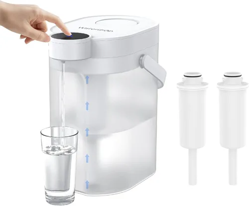 Vista 14 de Waterdrop FreshTaste - Jarra instantánea con filtro de agua, dispensador potente recargable, reduce el cloro, el plomo, el cobre, purifica, suaviza