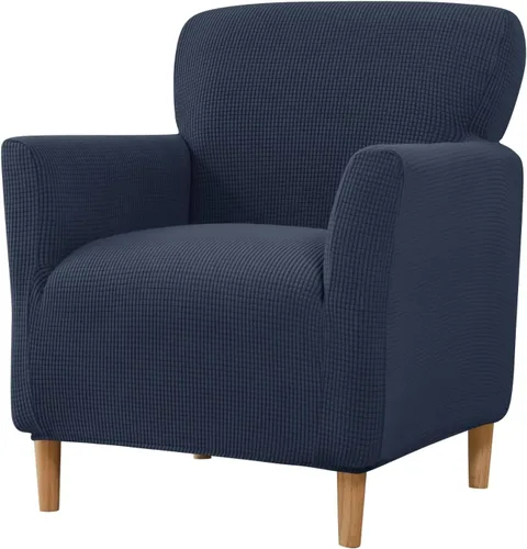 Vista 24 de HAOYONG - Funda elástica de terciopelo para silla de banquete, fundas para sillas de 1 pieza, fundas para sillones de sofá, funda suave para sillón