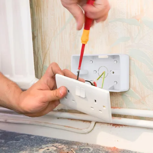 Vista 4 de Baluue Caja de salida de montaje en superficie, caja eléctrica ABS de una sola banda para interruptor de superficie de pared y receptáculo, extensor