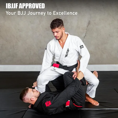 Vista 6 de Elite Sports - Kimono para hombres, gi, aprobado por la IBJJF, tela pre-encogida con cinturón para Jiu Jitsu brasileño (ver guía de tallas)