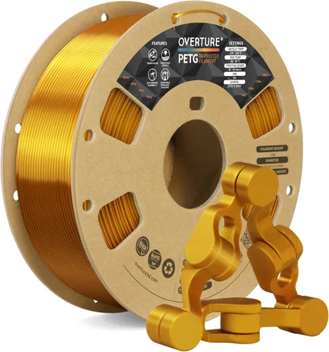 Vista 36 de OVERTURE - Filamento PETG de 1/16 de pulgada (1.75 mm) para impresora 3D y FDM, bien enrollado, duradero, carrete de 4.4 libras, dureza firme