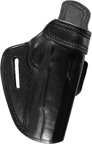 Vista 9 de Funda de cuero prémium hecha a mano OWB para pistola de extracción rápida Marrón - mano derecha