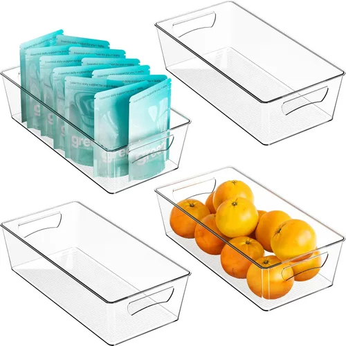 Vista 13 de Simple Houseware Organizador de latas de cocina transparente para gabinete/despensa/refrigerador/congelador/refrigerador para gabinete, despensa