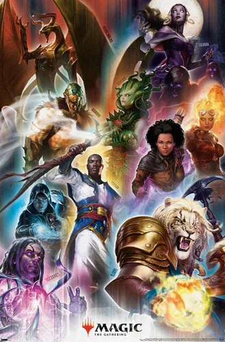 Vista 9 de Trends International Magic: The Gathering - Póster de pared de cuadrícula, 14.72 x 22.37 pulgadas, versión enmarcada de madera de granero