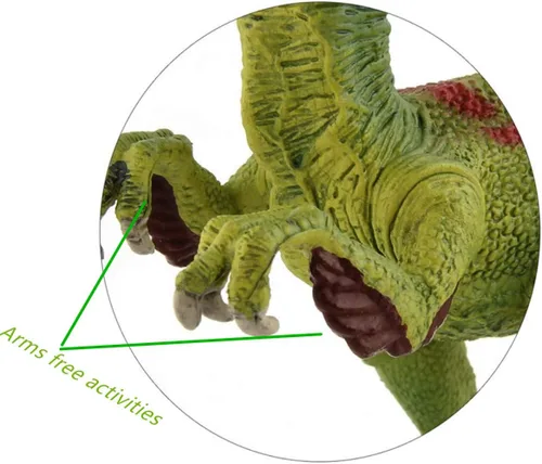 Vista 5 de Figura de velociraptor de dinosaurio con mandíbula móvil y manos Detail Raptor Action Figure Toy Gift and Dinos World Collection Toys for Birthday