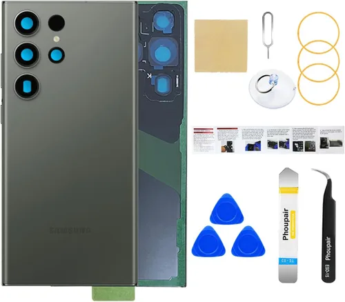 Vista 9 de Reemplazo de cristal trasero para Samsung Galaxy S24 con kit de herramientas de reparación profesional (Amber Yellow)