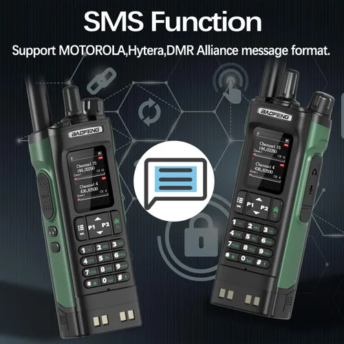Vista 8 de Radio de Mano BAOFENG DM32 DMR Radio Portátil Recargable Walkie Talkies de Largo Alcance DM32UV 5RM Radio de Dos Vías NOAA Radio del Clima
