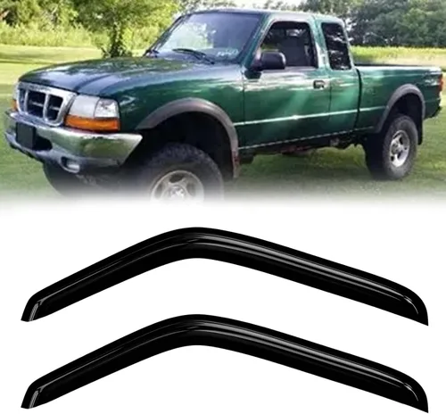 Vista 49 de Protectores de lluvia de ventana para Ford F150 SuperCab 2004-2014 2 piezas deflector de ventana para 09-14 F-150 con 2 puertas delanteras