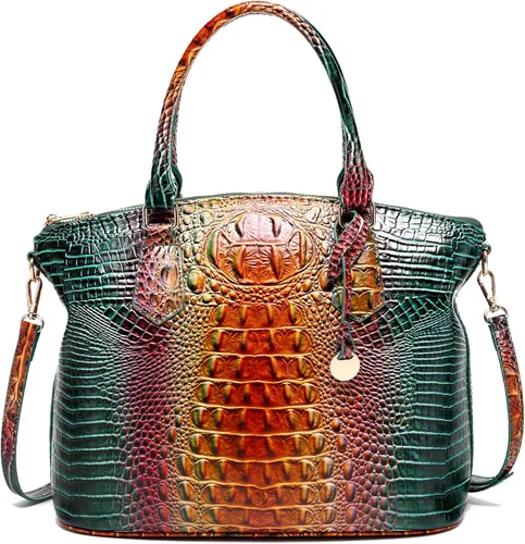 Vista 28 de Makcr Joacbv Bolso Satchel para Mujer Bolso Bandolera Largo Elegante Bolso Tote Asa Superior Cuero Vegano Bolsos de Mano para Damas Patrón en Relieve