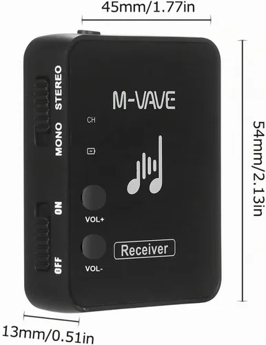 Vista 4 de WP-10 Receptor inalámbrico IEM 2.4GHz Monitor de oído recargable