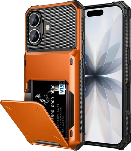 Vista 43 de Vofolen Funda compatible con iPhone 12, cartera 5G, 4 ranuras para tarjetas, tarjetero con bolsillo oculto, doble capa, cubierta trasera protectora