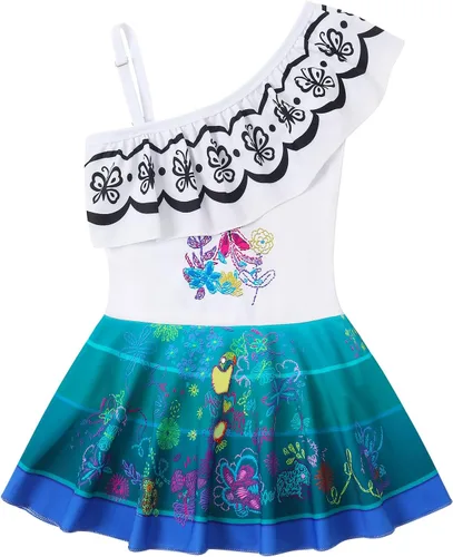 Vista 3 de COTRIO Trajes de baño para niñas, traje de baño de 2 piezas, Mirabel, Isabella, bikini Dolores, tankini Madrigal, traje de baño de aventura familiar