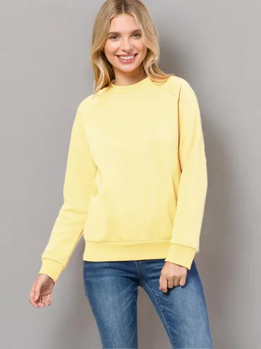 Vista 100 de MixMatchy Sudadera básica suave y cómoda de forro polar con cuello redondo para mujer