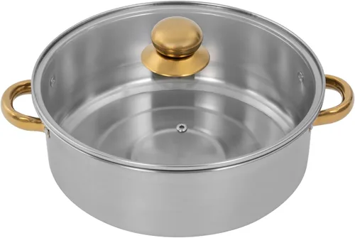 Vista 3 de Steamer Pot,5-Tier Stainless Steel Stockpot Steamers with Glass Lid and Anti-Scalding Handles,Polishing Steamer Cookware Pot for Induction Cookers