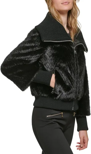 Vista 3 de Karl Lagerfeld Paris Women's Sweater Knit Collared Coat