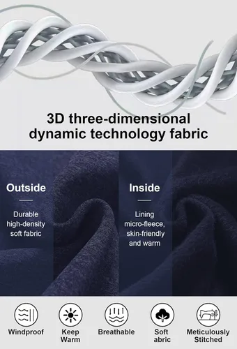 Vista 5 de Chrisuno Sudadera con capucha de forro polar suave para hombre, sudadera con capucha y cremallera