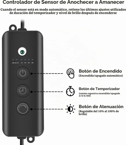 Vista 4 de SUNTHIN Iluminación de Paisaje Exterior con Controlador de Sensor de Anochecer a Amanecer, Paquete de 4