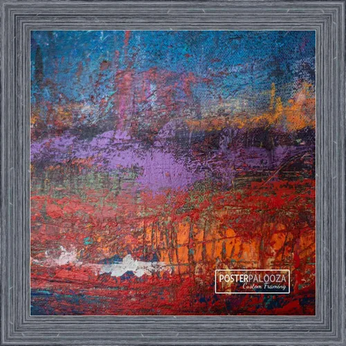 Vista 2 de Poster Palooza 3x3 Inch Rustic Complete Wood Square Picture Frame with UV Acrylic Plexiglass, Foam Board Backing & Hardware Included - 3x3 Inch Frame