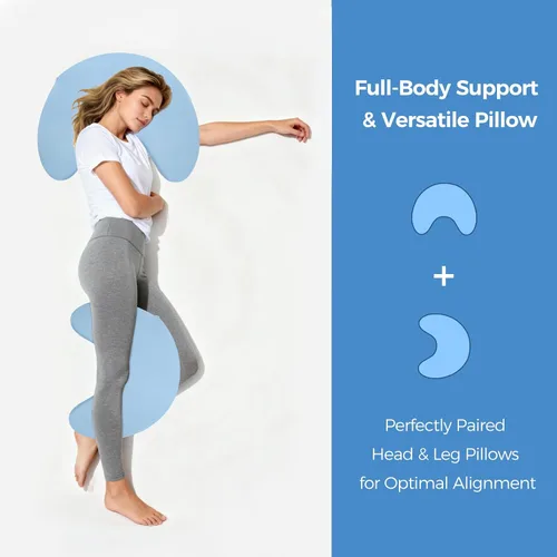 Vista 5 de Almohada de espuma viscoelástica para dormir de lado, alivio del dolor de hombro, cojín ergonómico de apoyo cervical