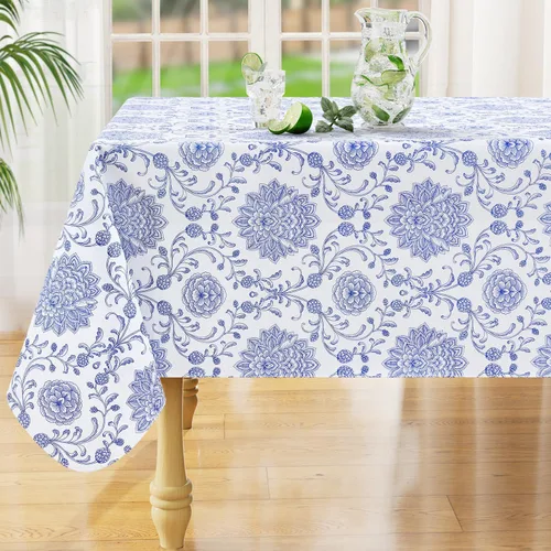 Vista 38 de misaya Mantel rectangular de vinilo impermeable, mantel lavable con reverso de franela, mantel de plástico para cena, picnic, interior y exterior
