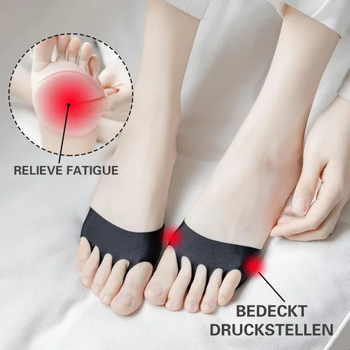 Vista 2 de 6 pares de calcetines para mujer, medias medias medias para mujer, inserciones de zapatos de tacón alto, adecuados para zapatos de mujer, Mezclado