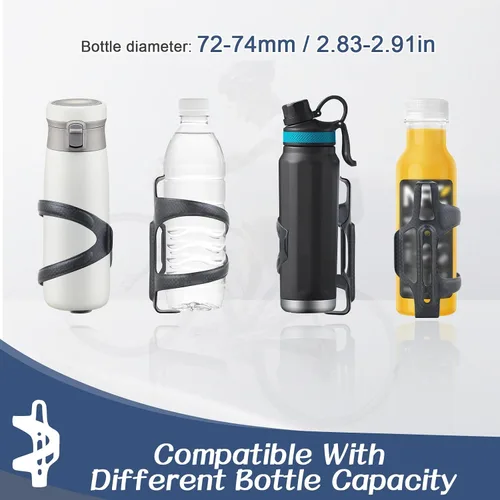 Vista 4 de ROADNADO Jaulas de fibra de carbono para botellas de agua, soporte ultraligero para bebidas con apertura izquierda/apertura derecha, portabotellas