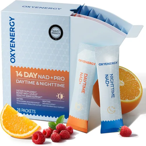 Vista 2 de OxyEnergy Suplemento NAD 1550 mg y péptidos de colágeno 800 mg