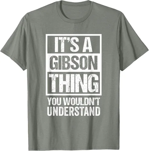 Vista 71 de It's A Gibson Thing You would Not Understand - Camiseta con nombre familiar, Negro, S