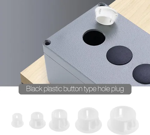 Vista 2 de SING F LTD 100 tapones de plástico de repuesto para orificios tipo rasante, tapones a presión para muebles, poste de esgrima, inserción de tubería