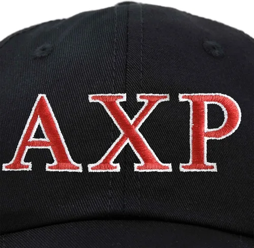 Vista 2 de DALIX Alpha Chi Rho - Gorra con letras griegas bordadas