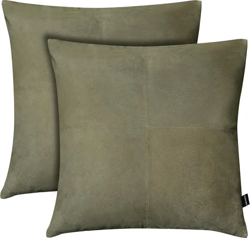 Vista 61 de Funda de almohada de piel de cordero – Funda de cojín decorativa para sofá – Fundas para sala de estar y dormitorio, 22 x 22 pulgadas – Paquete de 2