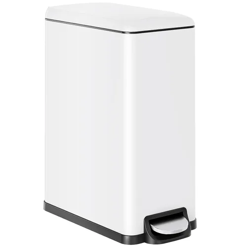 Vista 11 de Arlopu Basurero delgado de cocina de 13.2 galones con tapa, cubo de basura de acero inoxidable de 50 L, cubo de basura grande para cocina, cubo
