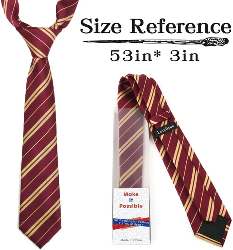 Vista 2 de Corbata de cosplay para niños, corbata de juguete de satén para Halloween