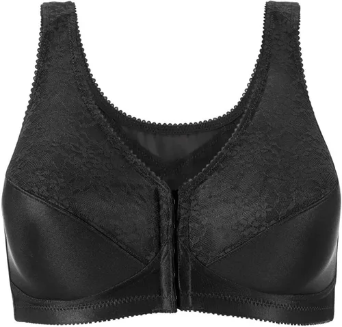 Vista 2 de Exquisite Form 5100565 FULLY Sujetador de encaje sin aros con soporte de espalda y postura con cierre frontal Negro