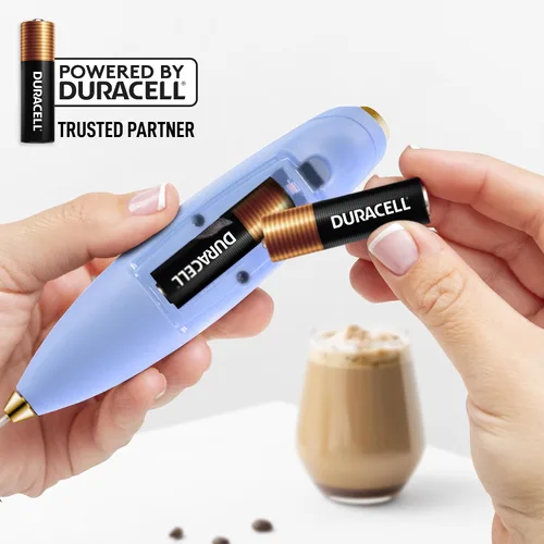 Vista 615 de Zulay Milk Boss Espumador de leche potente manual, hace espuma para latte, batidor para mezclar bebidas, café, miniespumador para capuchino, frappé
