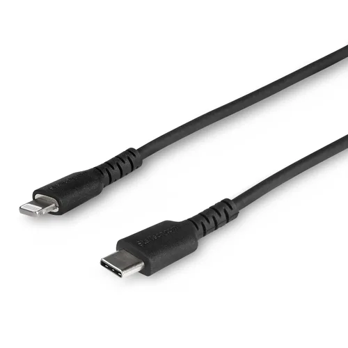 Vista 8 de StarTech - Cable USB-C a Lightning de 35.8 in, color negro en ángulo recto (RUSB2CLTMM1MR) Apple MFi Certified, USB 2.0, Type-C, iPhone, Male to