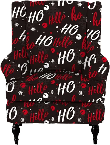 Vista 8 de PEKJI Fundas de silla con respaldo de alas de Navidad, fundas antideslizantes para sillón con respaldo de alas (A01)