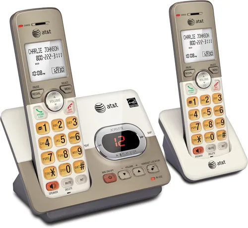 Vista 19 de AT&T - Teléfono inalámbrico expandible con sistema de respuesta y teclas XL retroiluminadas, 5 terminales Digital Answering System, Extra-Large