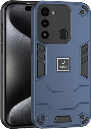 Vista 331 de Funda compatible con Redmi A1, compatible con Redmi A2 2 en 1 [PC dura + TPU], funda de teléfono negra