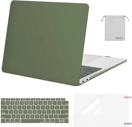 Vista 19 de MOSISO - Funda rígida y de plástico compatible con MacBook Air de 13 pulgadas versión 2022, 2021-2018, A2337 M1 A2179 A1932; con cubierta