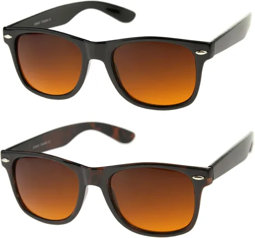 Vista 6 de zeroUV - Gafas de sol de aviador con espejo espejo completo y lente de espejo C05 Negro/Amarillo