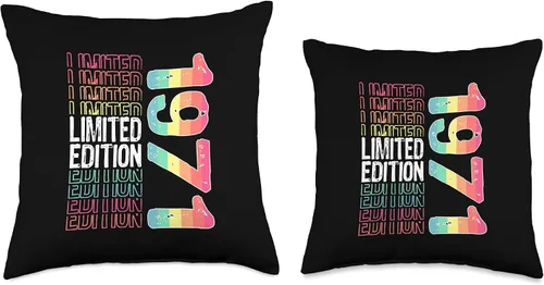 Vista 3 de Limited Edition Vintage 1971 Retro Birthday Throw Pillow