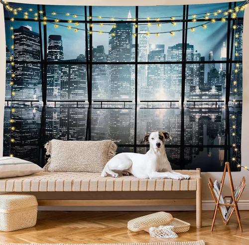 Vista 154 de Ambesonne Tapiz de arte afro, hombre negro fuerte con una corona de trazos impresión de pintura moderna, decoración de tela para colgar en la pared