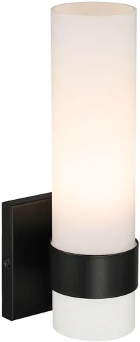 Vista 9 de XiNBEi Lighting XB-W1185-SB - Aplique de pared ADA, lámpara de tocador de baño vintage con tubo de vidrio acabado de latón satinado para cocina
