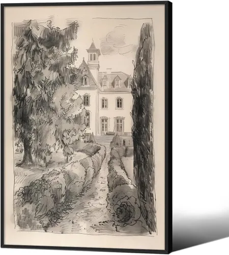 Vista 22 de Haitunone Arte de Pared de Lectura Femenina Victoriana Academia Oscura Libros Melancólicos Póster Pintura al Óleo Antigua Impresiones en Lienzo