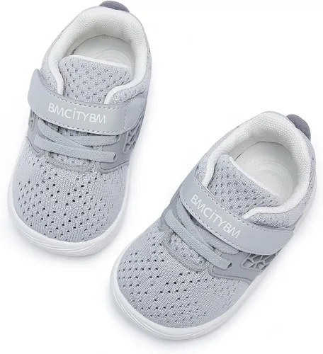 Vista 5 de BMCiTYBM Zapatos para caminar de malla transpirable para bebés, niños y niñas, ligeros, antideslizantes, para primeros pasos, 6, 9, 12, 18, 24 meses