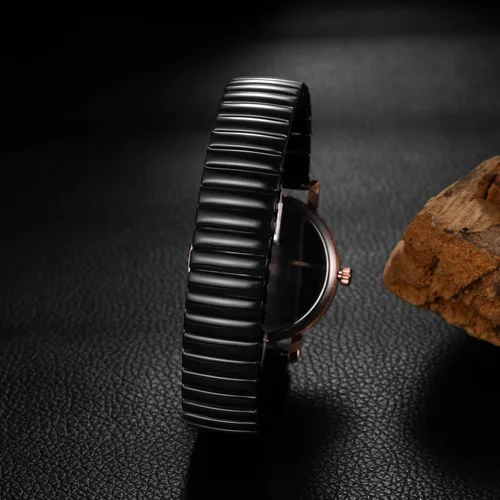 Vista 7 de OIDEA Relojes de mujer con correa elástica: relojes de pulsera de gran tamaño con números arábicos analógicos de cuarzo para mujer, banda elástica