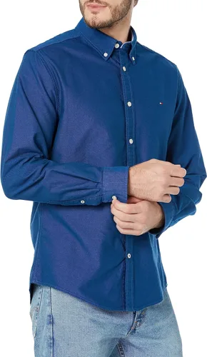 Vista 9 de Tommy Hilfiger Camisa Oxford de manga larga con botones para hombre en ajuste regular Precious rosado
