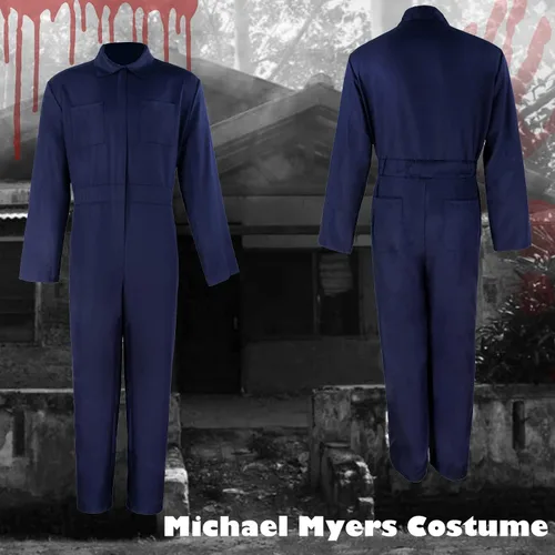 Vista 6 de Michael Myers - Disfraz de asesino de terror para Halloween disfraz de cosplay para adultos